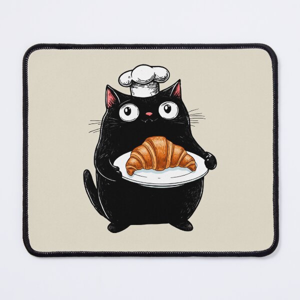 Item preview, Chef Cat, bonjour, Parisian Croissant designed and sold by OrenjiArtShop.