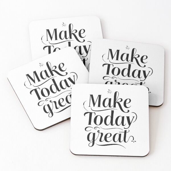 Item preview, Crisp monochrome SVG “Make today great”, upbeat daily mantra for planners, classroom boards, and coffee station decor designed and sold by AlwaysHome.