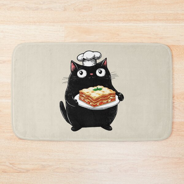Item preview,  Cute Fat Cat, Plate Of Italian Lasagna designed and sold by OrenjiArtShop.