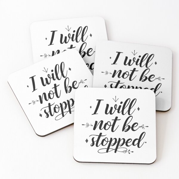 Item preview, Bold black and white SVG “I will not be stopped”, relentless mindset for athletes and entrepreneurs; perfect for tees and posters designed and sold by AlwaysHome.