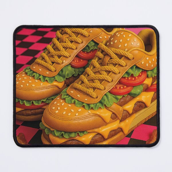 Item preview, funny sneakers as burgers designed and sold by Mauswohn.