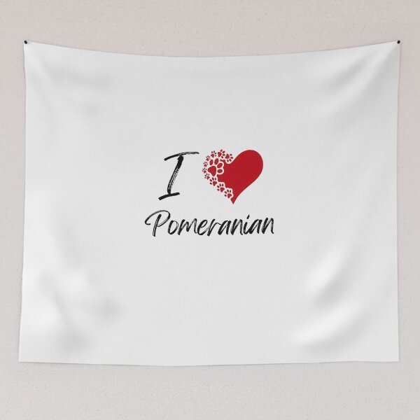 Item preview, I Love Pomeranian T-Shirt - Pomeranian Paw Print Heart Design Tee - Cute Dog Lover Gift designed and sold by jinaru3.