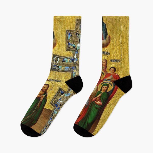 Item preview, Russian Orthodox Crucifixion with Selected Saints designed and sold by GuyBlank.
