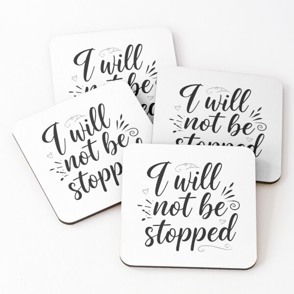 Item preview, Bold black and white SVG “I will not be stopped”, relentless mindset for athletes and entrepreneurs; perfect for tees and posters designed and sold by AlwaysHome.
