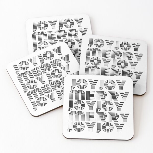 Item preview, "JOY JOY MERRY MERRY." Minimalist Christmas Design designed and sold by BeSuz designs.