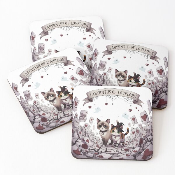 Item preview, Labyrinths of Lovelorn Cats | Gothic Valentine's Broken Hearts designed and sold by meesub.