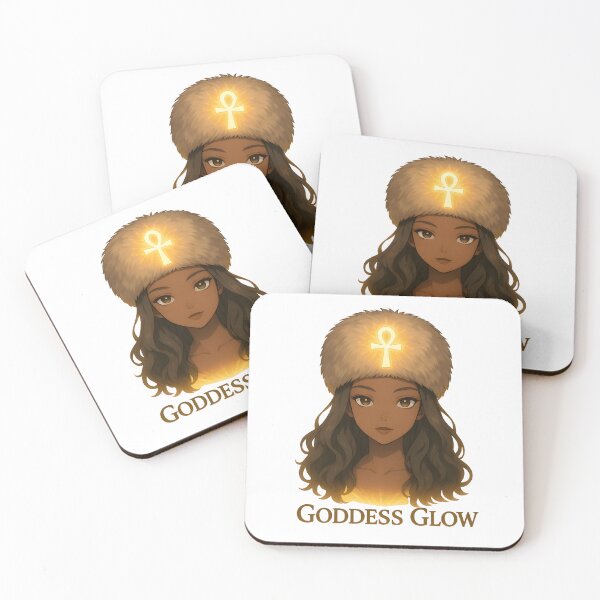 Item preview, Goddess Glow – Mystical Black Anime Girl with Golden Aura | Ethereal Afro Anime Aesthetic designed and sold by OsasChild.