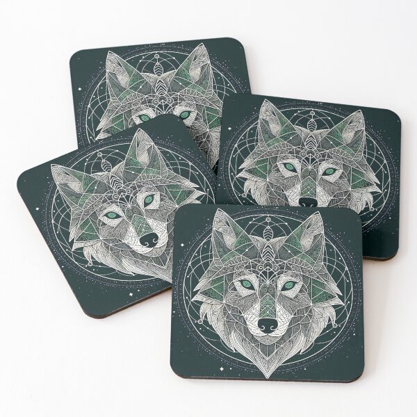 Item preview, Intuition Wolf Art Print| Geometric Spirit Animal Poster | Sacred Guidance Wall Decor designed and sold by DMicolo.