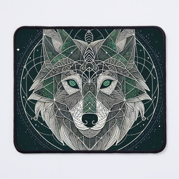 Item preview, Intuition Wolf Art Print| Geometric Spirit Animal Poster | Sacred Guidance Wall Decor designed and sold by DMicolo.