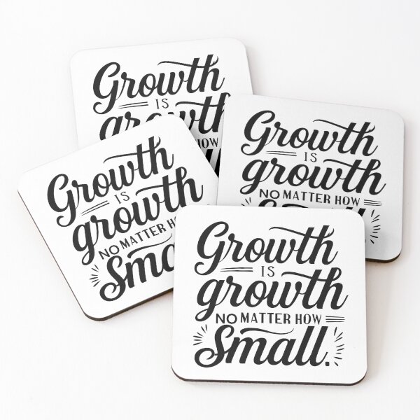 Item preview, Minimal black and white SVG “Growth is growth no matter how small”, gentle progress message for therapy, classrooms, and journals designed and sold by AlwaysHome.