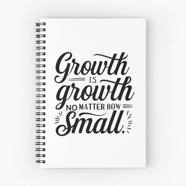Item preview, Minimal black and white SVG “Growth is growth no matter how small”, gentle progress message for therapy, classrooms, and journals designed and sold by AlwaysHome.
