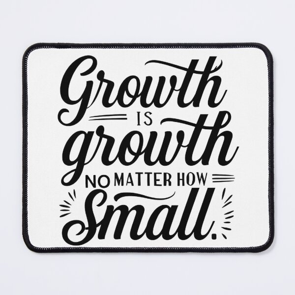 Item preview, Minimal black and white SVG “Growth is growth no matter how small”, gentle progress message for therapy, classrooms, and journals designed and sold by AlwaysHome.