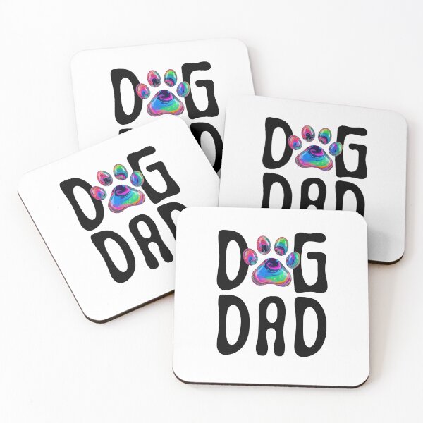 Item preview, DOG DAD PSYCHEDELIC PAW PRINT designed and sold by threadsjam.