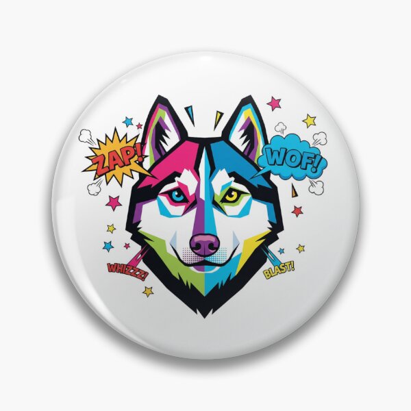 Item preview, Husky Pop Art Colores Locos designed and sold by bsbd-action.