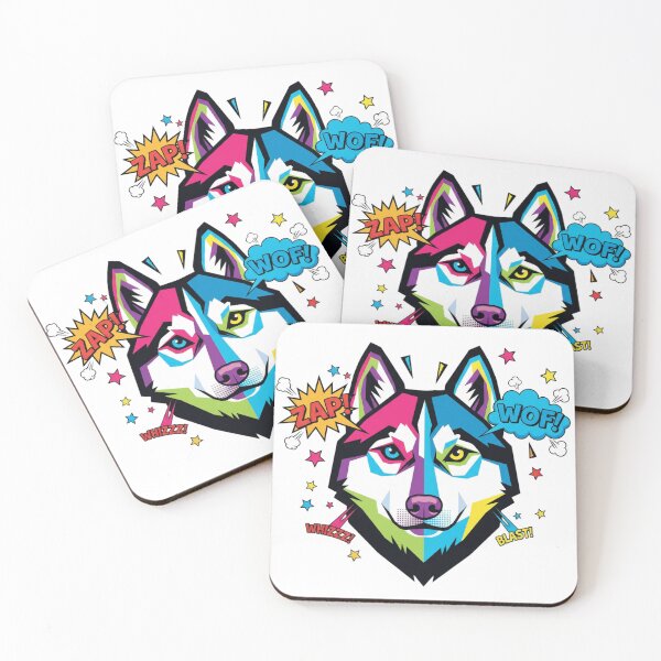Item preview, Husky Pop Art Colores Locos designed and sold by bsbd-action.