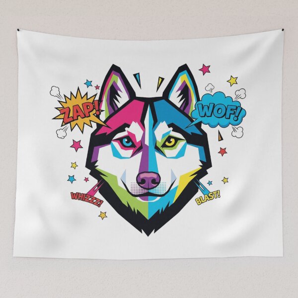 Item preview, Husky Pop Art Colores Locos designed and sold by bsbd-action.