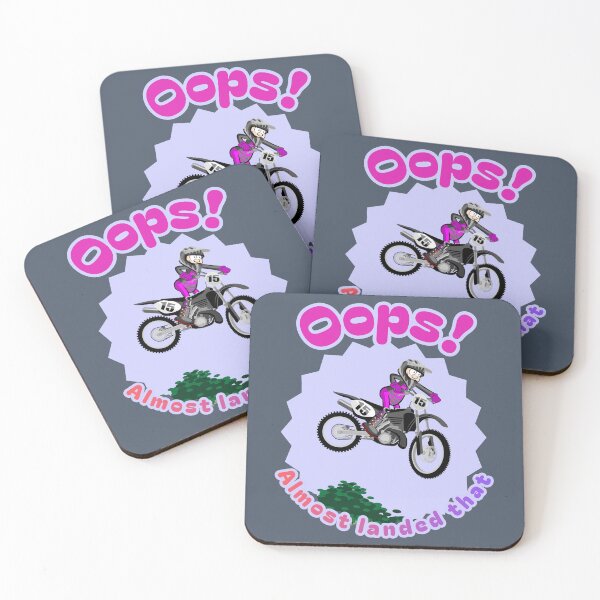 Item preview, Oops Almost Landed That Motocross Humor Caída Fail Piloto Enduro Divertido Rosa designed and sold by DibuHumor.