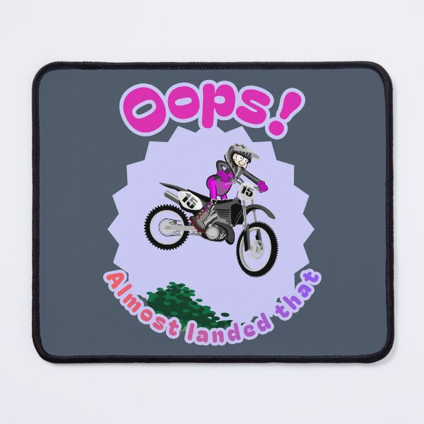 Item preview, Oops Almost Landed That Motocross Humor Fall Fail Rider Enduro Funny Pink designed and sold by DibuHumor.