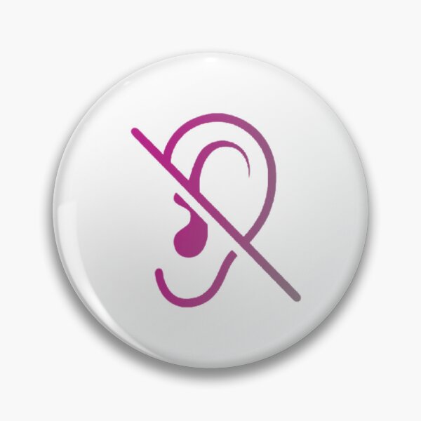 Item preview, Deaf Symbol in pink designed and sold by Astral Bloom.