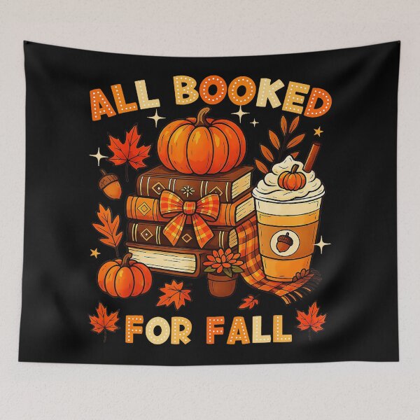 Item preview, Fully Booked For Fall Books Pumpkin Autumn Thanksgiving  designed and sold by JEFDodsonArt.