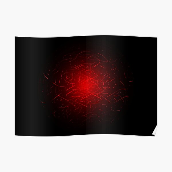 Glowing High Energy Particles Flowing Inside A Sphere Poster