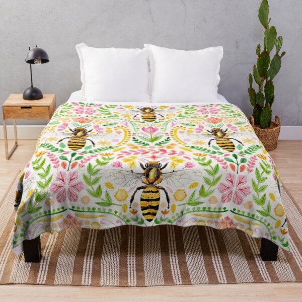 Item preview, Watercolour Bee Brocade designed and sold by Tangerine-Tane.