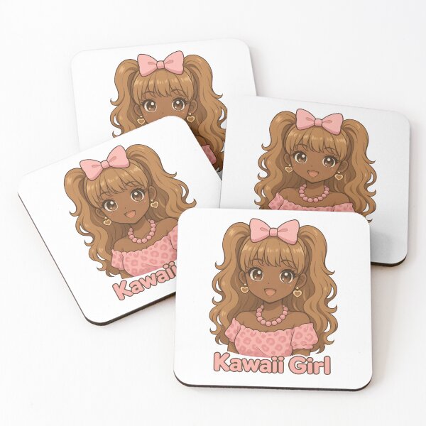 Item preview, Black Gyaru Kawaii Girl – Cute Anime Aesthetic | Brown Skin Kawaii Fashion Art designed and sold by OsasChild.