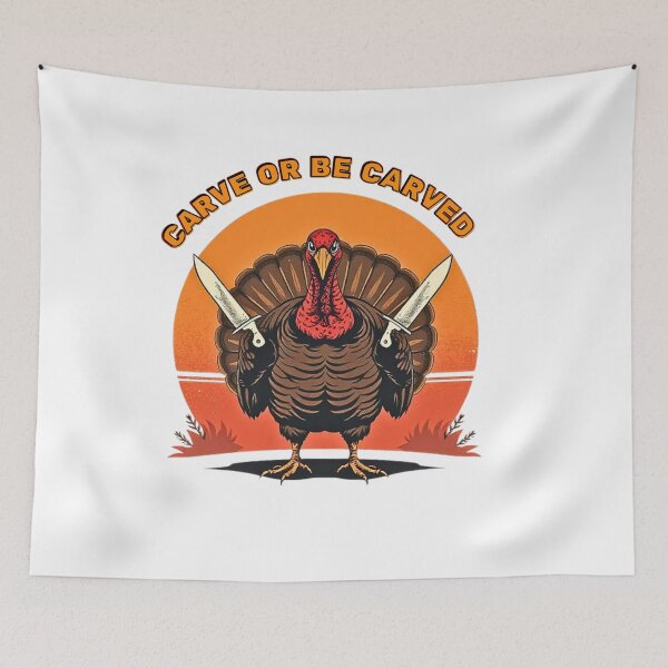 Item preview, Carve or Be Carved | Funny Gothic Thanksgiving Turkey Design designed and sold by THEPLUGceoMERCH.