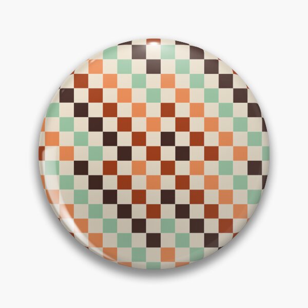 Item preview, Brown & Orange Vintage Checker Pattern designed and sold by Petternoholic.