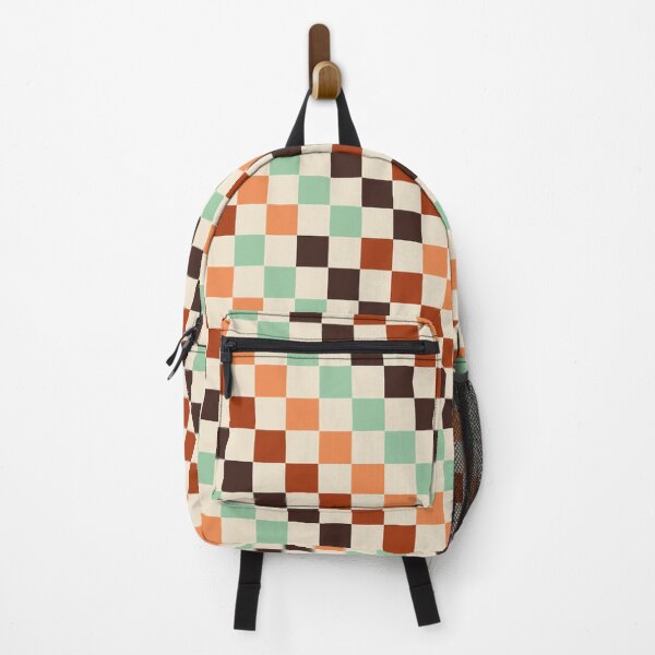 Item preview, Brown & Orange Vintage Checker Pattern designed and sold by Petternoholic.