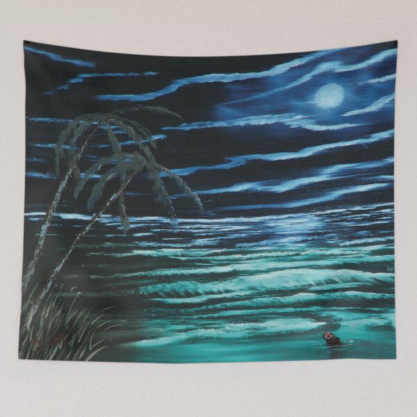 Item preview, Palms on the beach at night  designed and sold by Dianne Hancock-James.
