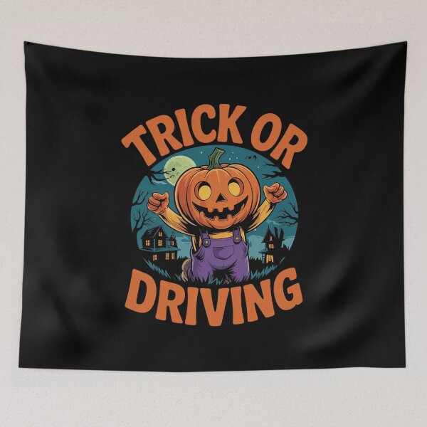 Item preview, Trick or Driving Halloween Driver Scary Motorist Cemetery  designed and sold by BeetleMalon.