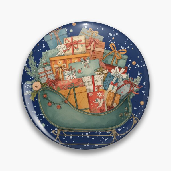 Item preview, Christmas Sticker Santa Claus Sleight Holiday Gifts designed and sold by colorleafz.