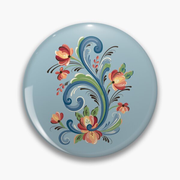 Item preview, Rosemaling Blue and Red designed and sold by Barbara Pixton.