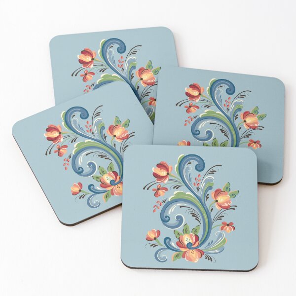 Item preview, Rosemaling Blue and Red designed and sold by Barbara Pixton.
