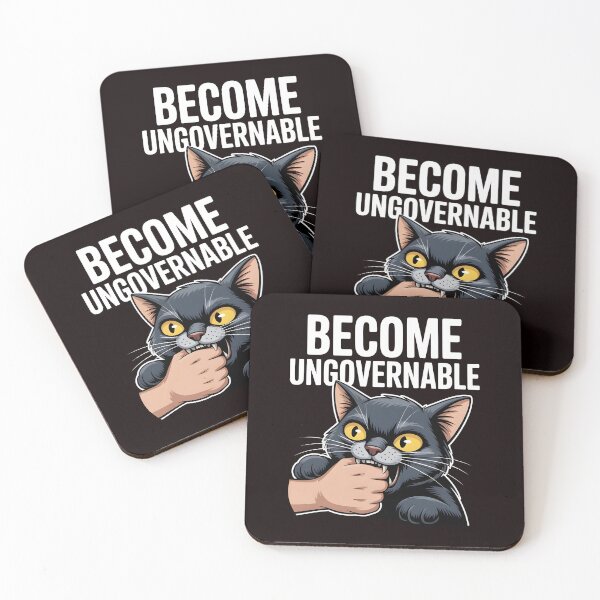 Item preview, Become Ungovernable Cat – Funny Black Cat Meme Design designed and sold by Redgiant87x.
