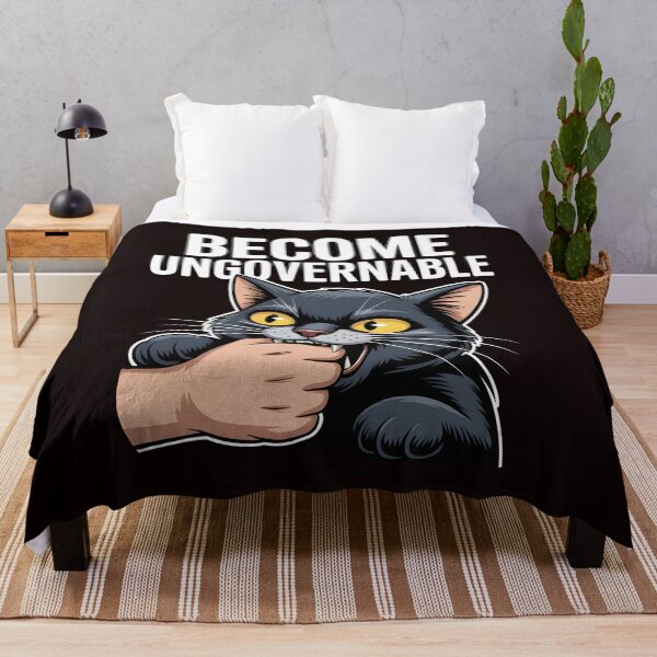 Item preview, Become Ungovernable Cat – Funny Black Cat Meme Design designed and sold by Redgiant87x.