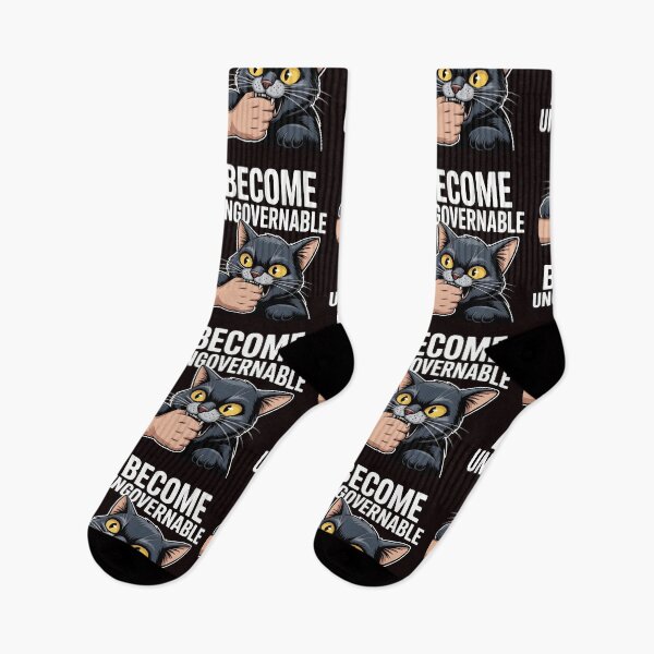 Item preview, Become Ungovernable Cat – Funny Black Cat Meme Design designed and sold by Redgiant87x.