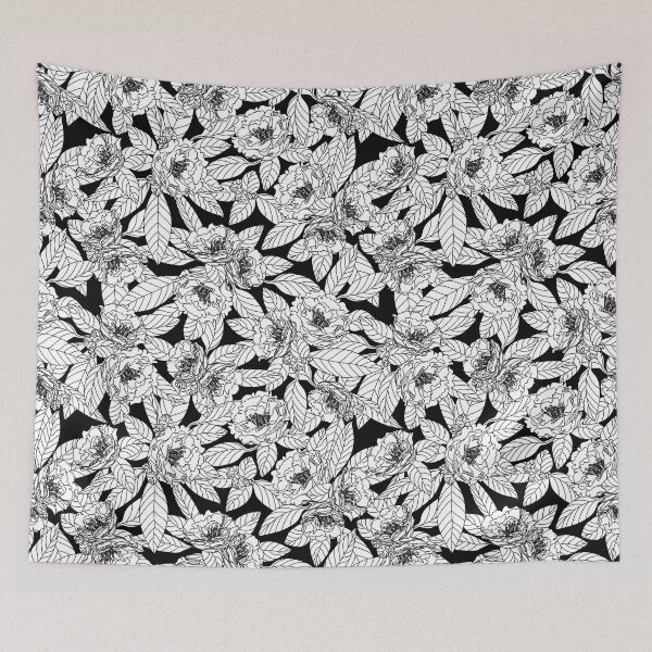 Item preview, Big Bloom Camellia in Black and White  designed and sold by blackchain.