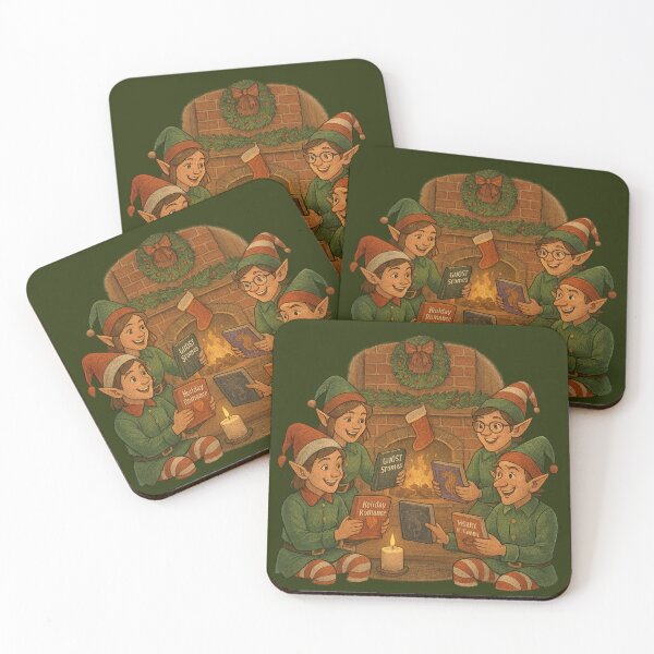 Item preview, Secret Santa Book Club - Funny Elves Reading Scene designed and sold by I AM BRO.