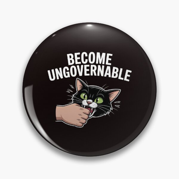 Item preview, Become Ungovernable Cat – Rebellious Black Cat Meme designed and sold by Redgiant87x.