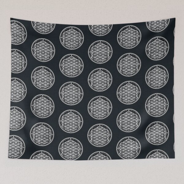 Item preview, Minimalist Flower of Life Poster| Sacred Geometry Wall Art | Black and White Spiritual Decor designed and sold by DMicolo.