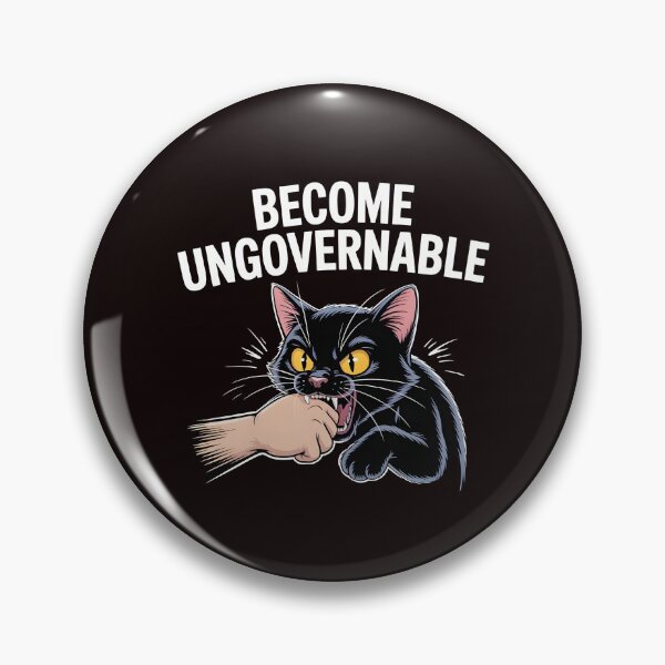 Item preview, Funny Black Cat Meme – Become Ungovernable Cat Design designed and sold by Redgiant87x.