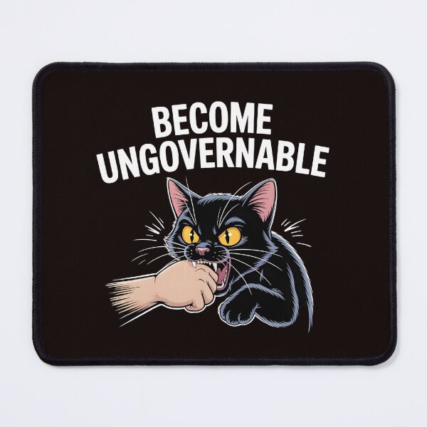 Item preview, Funny Black Cat Meme – Become Ungovernable Cat Design designed and sold by Redgiant87x.