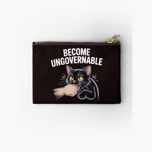 Item preview, Funny Black Cat Meme – Become Ungovernable Cat Design designed and sold by Redgiant87x.