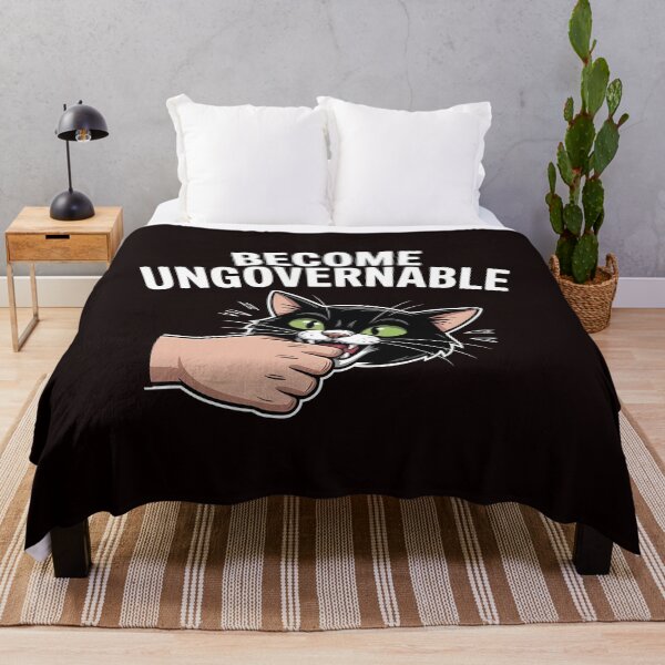 Item preview, Become Ungovernable Cat – Cat Biting Hand Meme Design designed and sold by Redgiant87x.