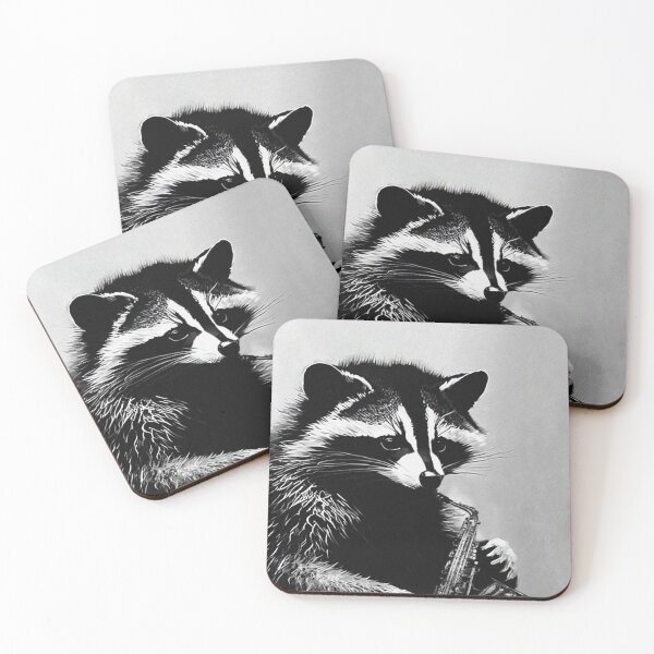 Item preview, Vintage Animal Art: Racoon Playing Saxophone | Animal Art | Vintage Aesthetic | Gift for Jazz Lovers designed and sold by UnhingedBird.