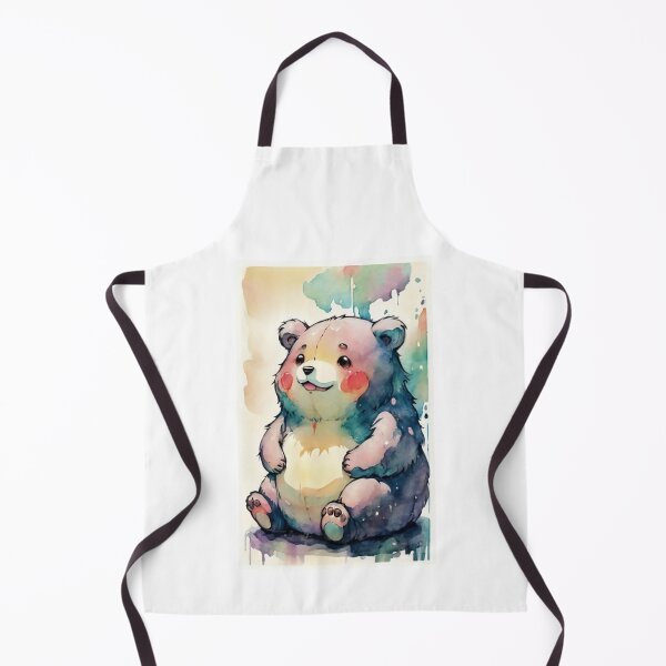 Item preview, cute fluffy albino teddy bear with belly, funny facial expressions, exaggerated action, a little hairy, elongated shape, cartoon style, minimalism, designed and sold by gulka8.