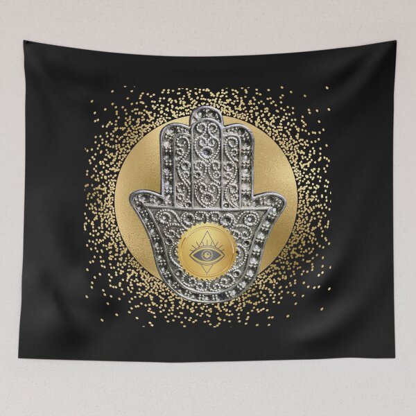 Item preview, Golden Hamsa Hand – Protection, Light and Divine Energy designed and sold by JuanaDesigns.