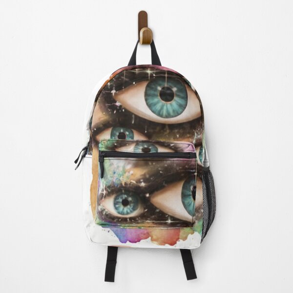 Item preview, watercolor illustration of many cut-out eyes pasted in velvet - all eyes covered in glitter - colorful collage. soft light, UHD photos, airbrush, glossy/glossy, designed and sold by gulka8.